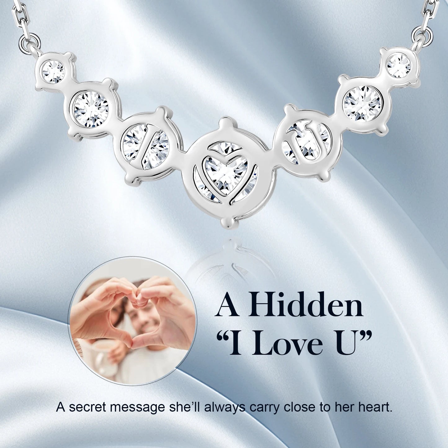 5CT/1.7CT Moissanite Pendant S925 Sterling Silver Chain GRA VVS