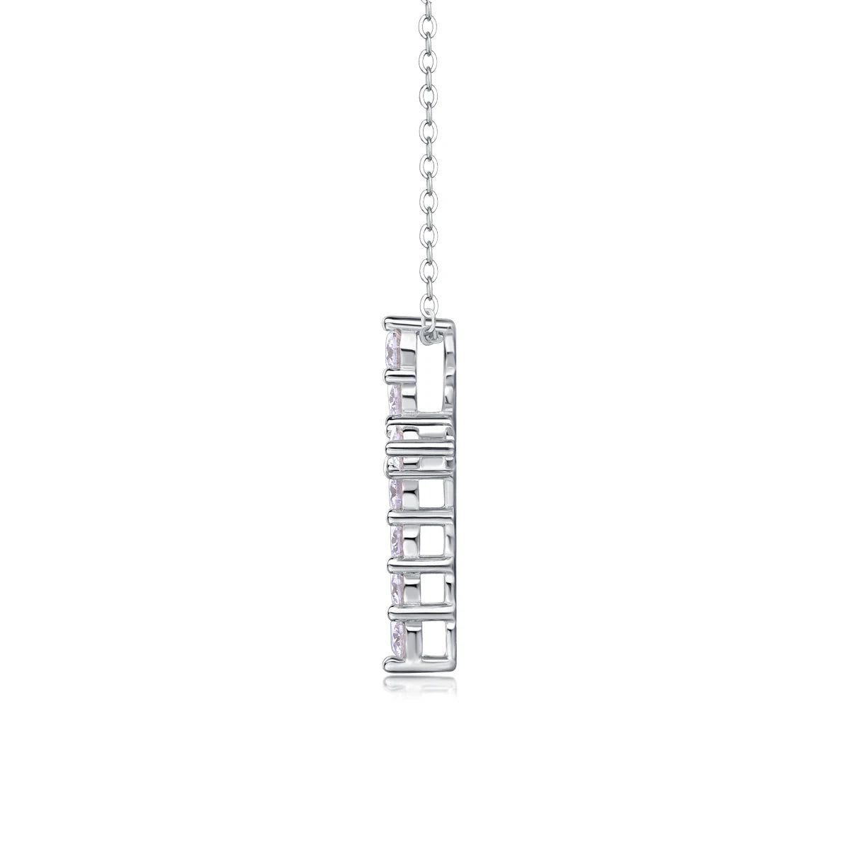 VVS1 Clarity 925 Silver Cross -  Lab Created & GRA Certified
