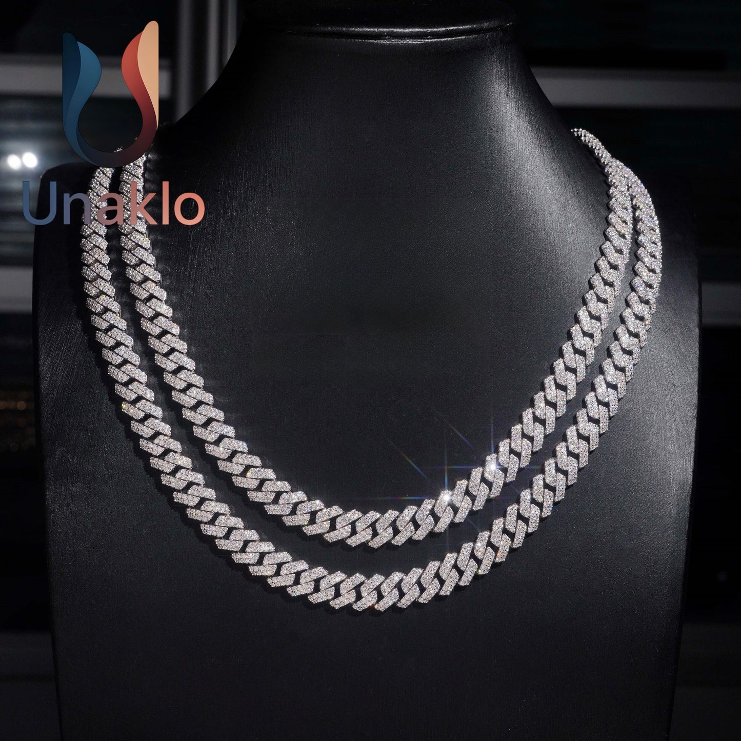 10mm 925 Solid Silver Hip Hop Iced Out VVS1 Moissanite Diamond Miami Cuban Chain & Bracelet