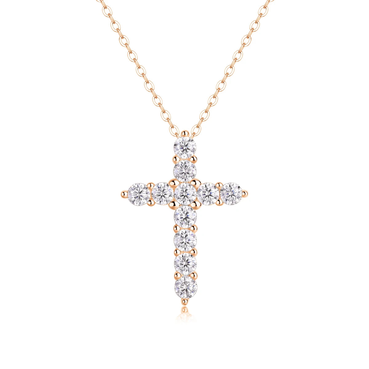 VVS1 Clarity 925 Silver Cross -  Lab Created & GRA Certified