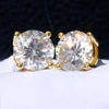 Unisex VVS Moissanite Stud GRA Certified 925 Sterling Silver Earrings