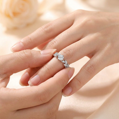 925 Sterling Silver Moissanite Diamond Ring – Luxury VVS Sparkle Fine Jewelry for Women