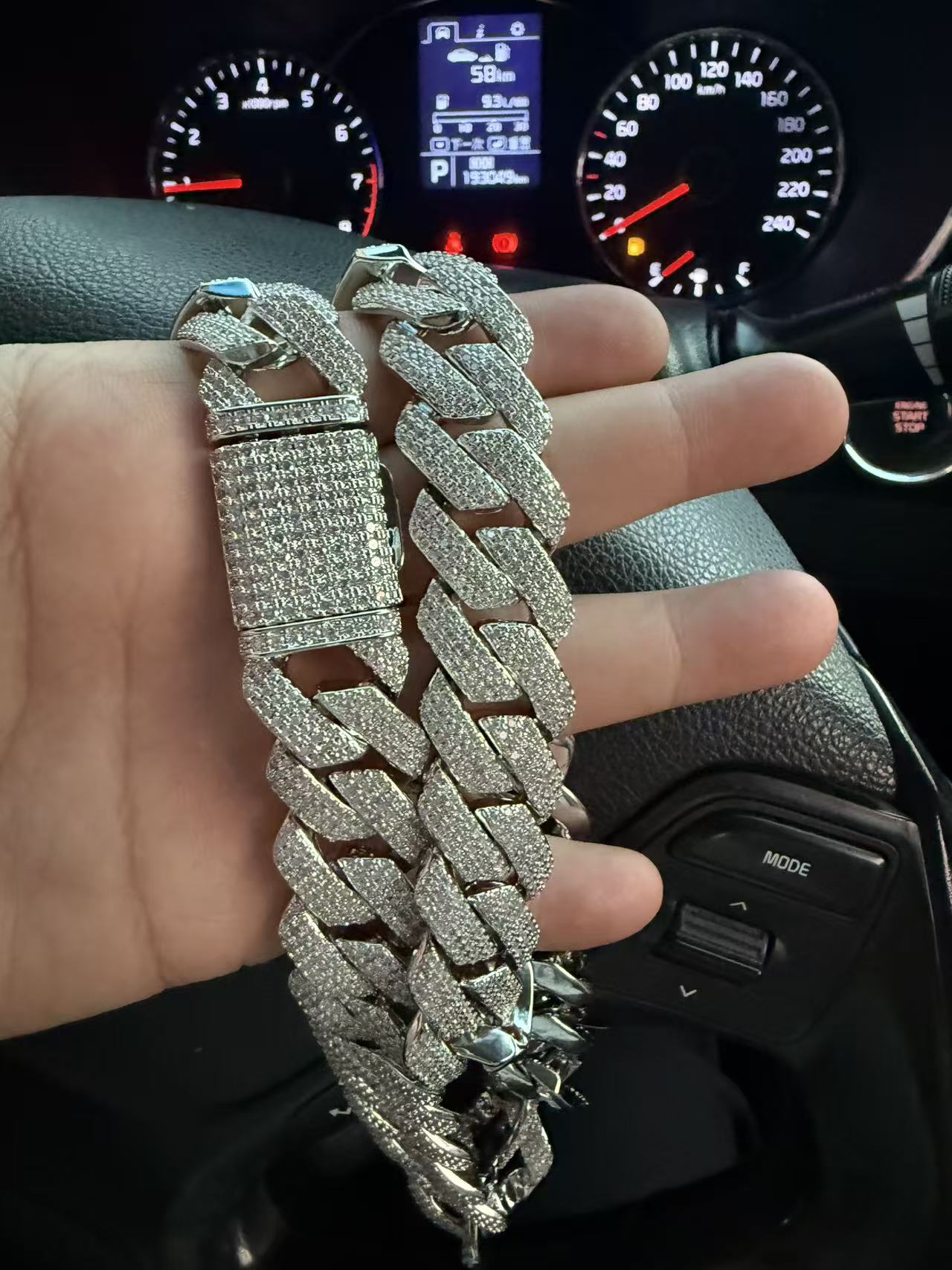 MOISSANITE #1 Bestseller Miami Cuban Link Prong Chain Necklace Iced Out